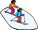 Skiing Clipart