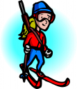 Skiing Clipart