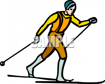 Skiing Clipart