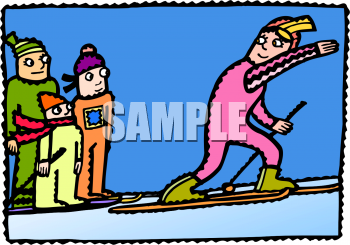 Skiing Clipart