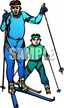 Skiing Clipart