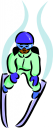 Skiing Clipart