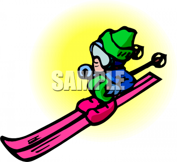 Skiing Clipart