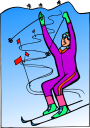 Skiing Clipart