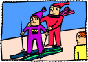 Skiing Clipart