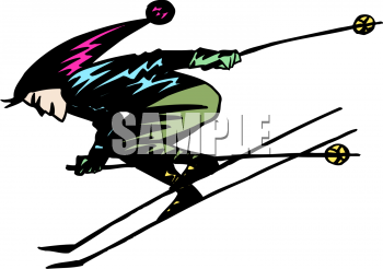 Skiing Clipart