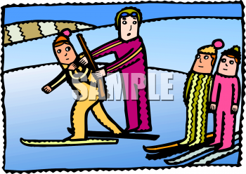 Skiing Clipart