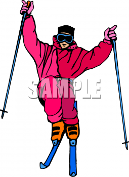 Skiing Clipart