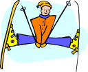 Skiing Clipart