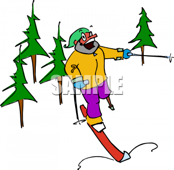 Skiing Clipart