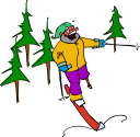 Skiing Clipart