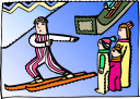 Skiing Clipart