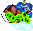 Skiing Clipart