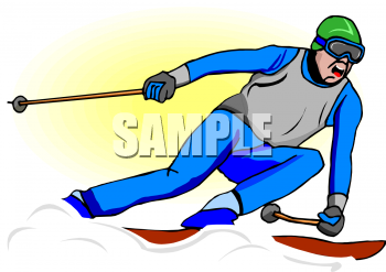 Skiing Clipart