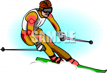 Skiing Clipart