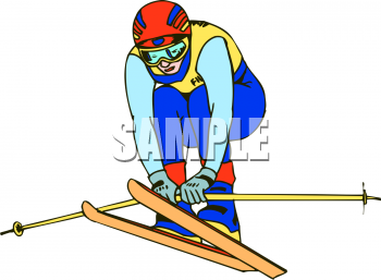 Skiing Clipart