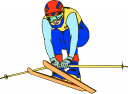 Skiing Clipart