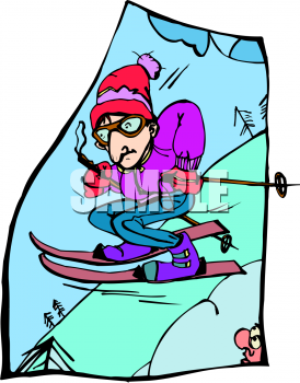 Skiing Clipart