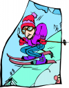 Skiing Clipart