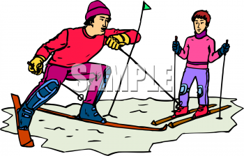 Skiing Clipart