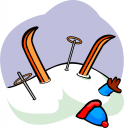 Skiing Clipart