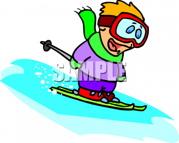 Skiing Clipart