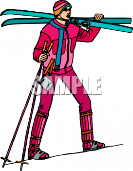 Royalty Free Skiing Clipart