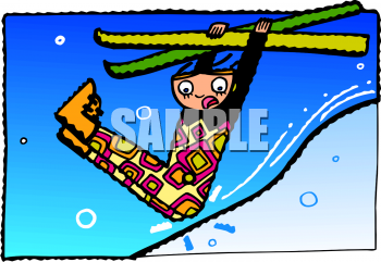 Skiing Clipart