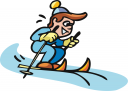 Skiing Clipart