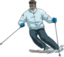 Skiing Clipart