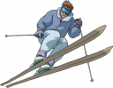 Skiing Clipart