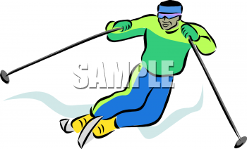 Skiing Clipart