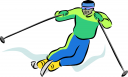 Skiing Clipart