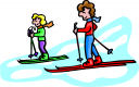 Skiing Clipart