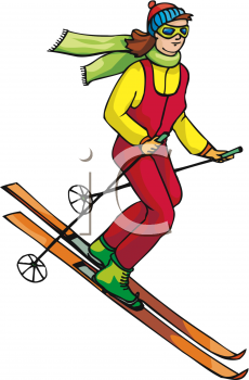 Skiing Clipart