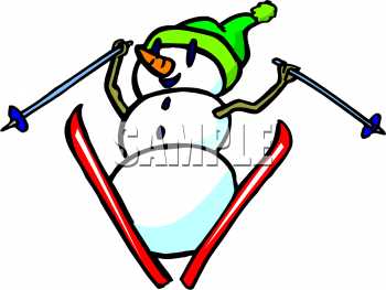 Skiing Clipart