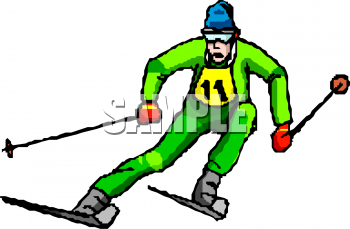 Skiing Clipart