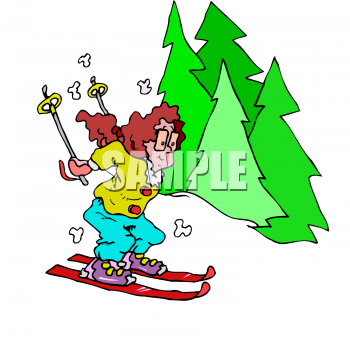 Skiing Clipart