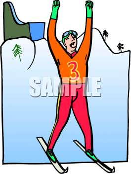 Skiing Clipart