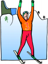 Skiing Clipart