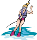 Skiing Clipart