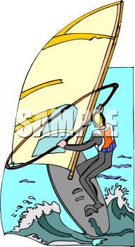 Windsurfing Clipart