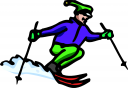 Skiing Clipart