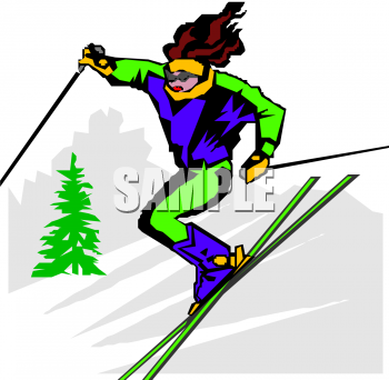 Skiing Clipart