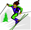 Skiing Clipart