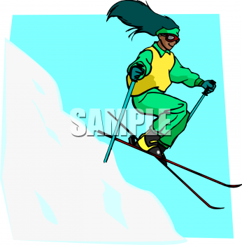 Skiing Clipart