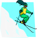 Skiing Clipart